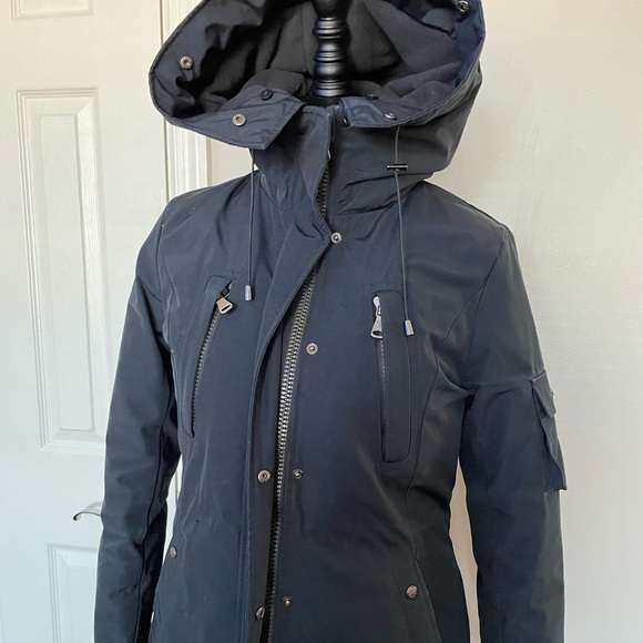 Waterproof Fill Down Duck Feathers Parka Puffy Zip hood Mock Winter Outdoor rain - Picture 2 of 7